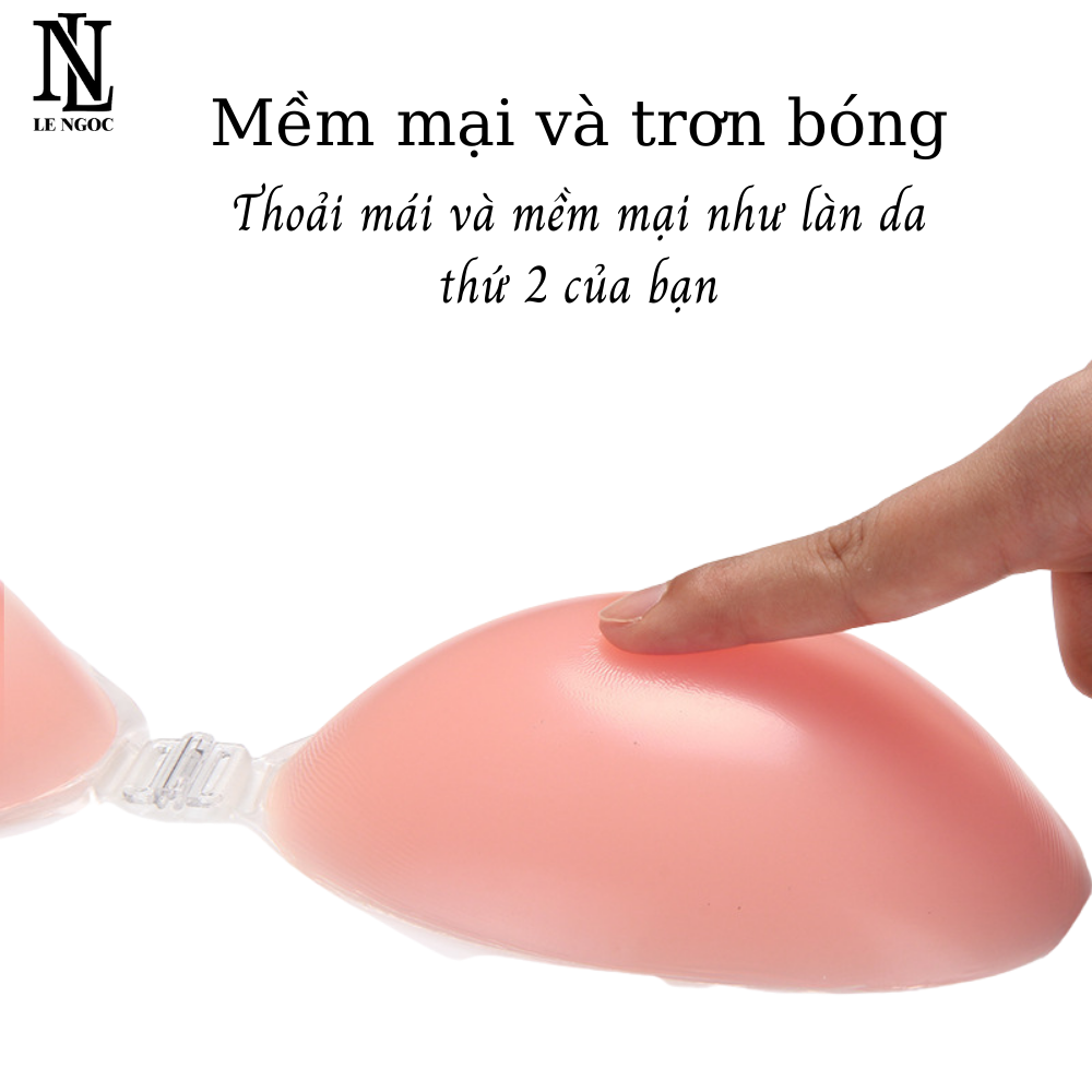 Áo ngực dán silicon cài trước , áo lót dán nâng ngực tạo khe nâng đỡ vòng 1 -LN008