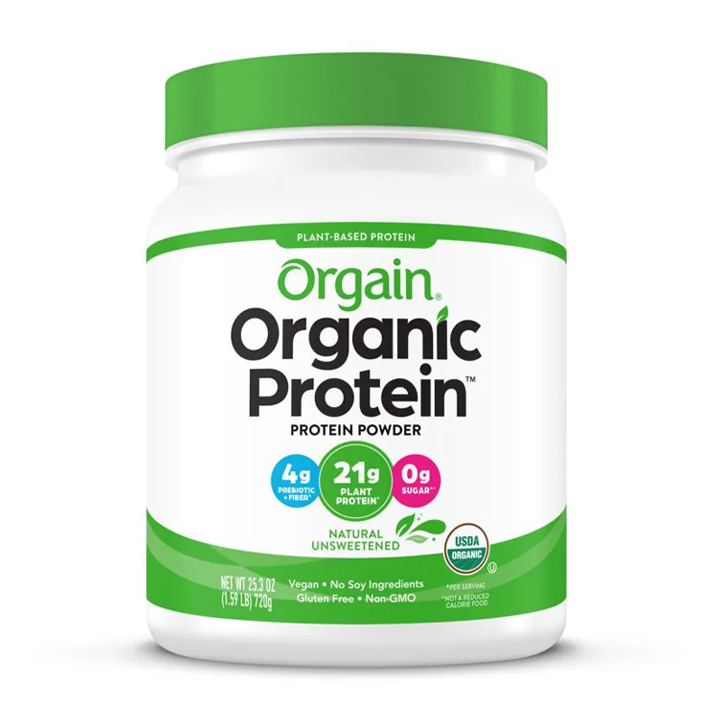 Đạm thực vật hữu cơ không chất làm ngọt - Organic Plant Protein Natural Unsweetened 720gr Orgain