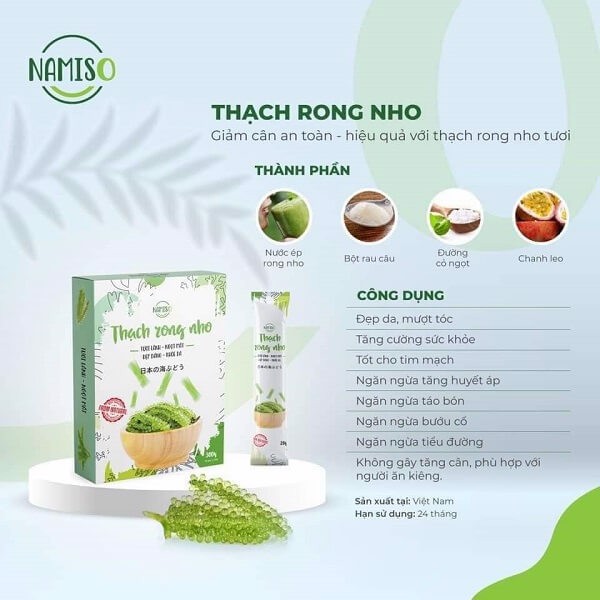 Thạch Rong Nho Namiso Kiểm Soát Cân Nặng 2