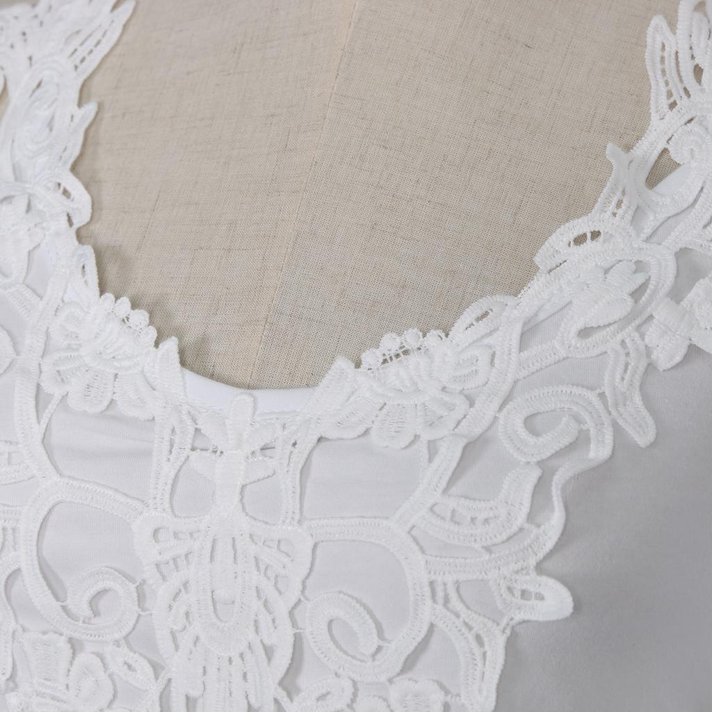 Girls Ladies Women Cotton Tank Tops Sleeveless Lace Vest Blouse Crop Top