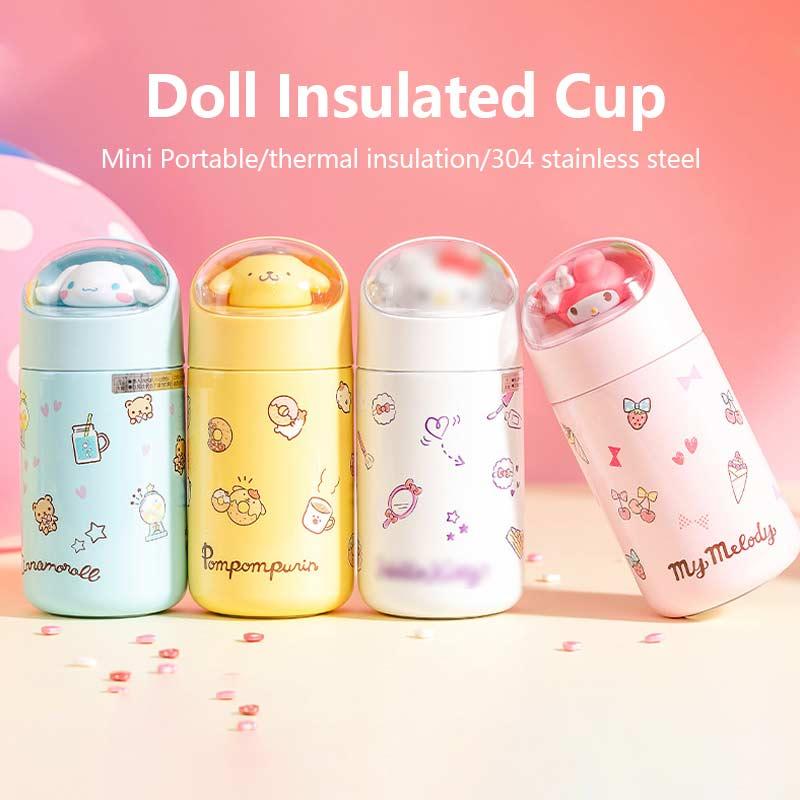 Đồng Hồ Nam Dây Thép Không Gỉ Hoạt Hình Bình Giữ Nhiệt Chân Không 280ML Dễ Thương Trà Cà Phê Sữa Trẻ Em Nước Di Động Cách Nhiệt Giữ Nhiệt
