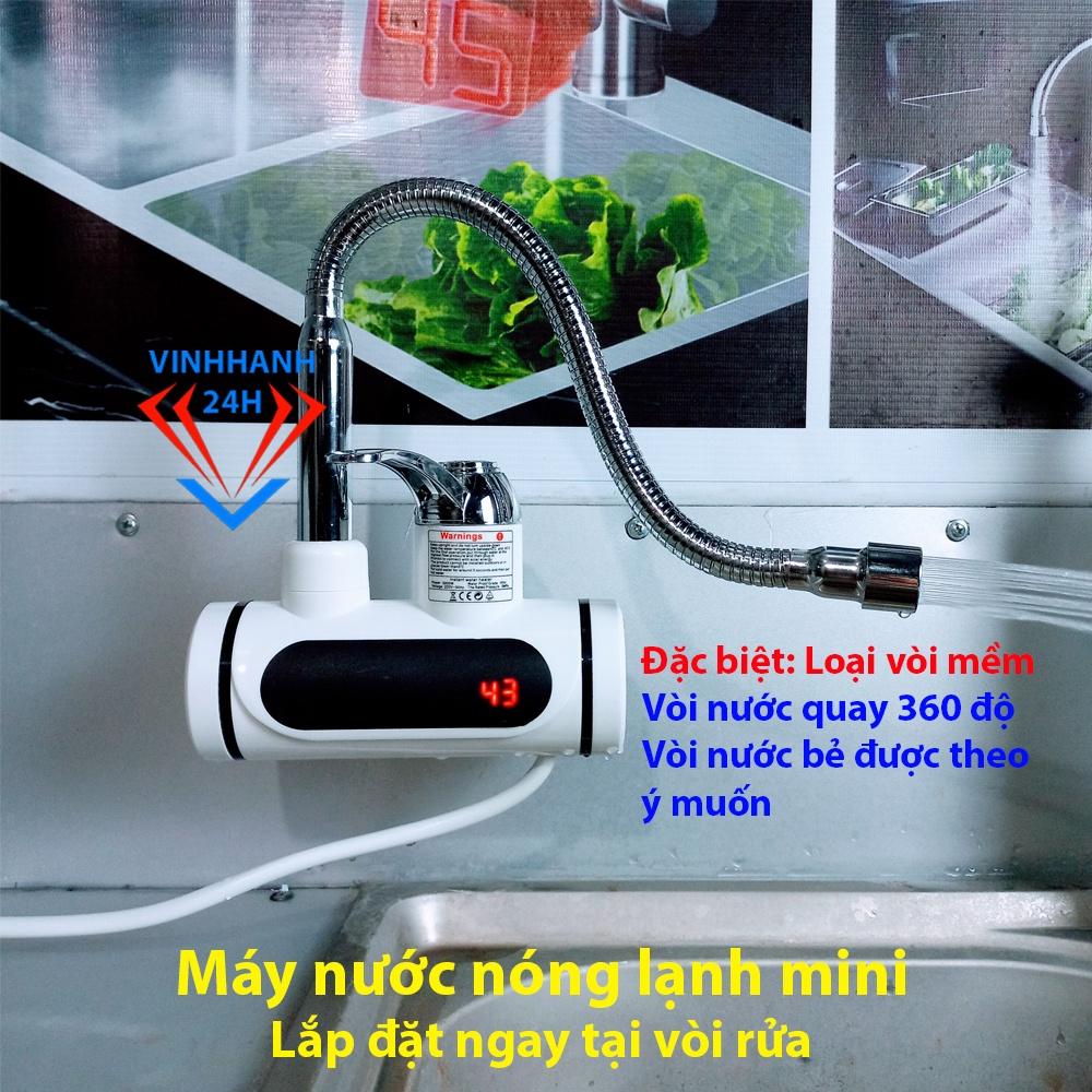 Máy nước nóng lạnh mini, kiểu vòi mềm có thể quay 360 độ và bẻ được đi các hướng SẢN PHẨM MỚI 2023