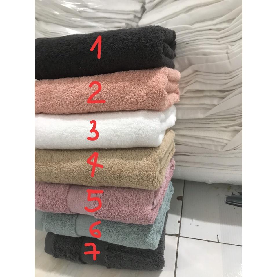 Khăn tắm xuất Nhật Hàn cỡ trung 100% cotton kt 40x80 cm mềm mại thấm nước cực tốt, màu sắc sang trọng