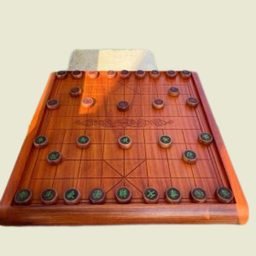 Bàn Cờ Tướng Gỗ Hương Chân Quỳ Hoa Mai- Ngăn Kéo Đựng Quân 4,5cm