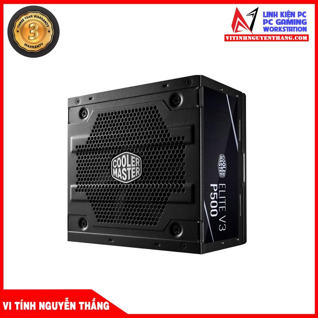 NGUỒN MÁY TÍNH COOLER MASTER ELITE V3 230V PC500 500W (MÀU ĐEN) - Hàng Chính Hãng