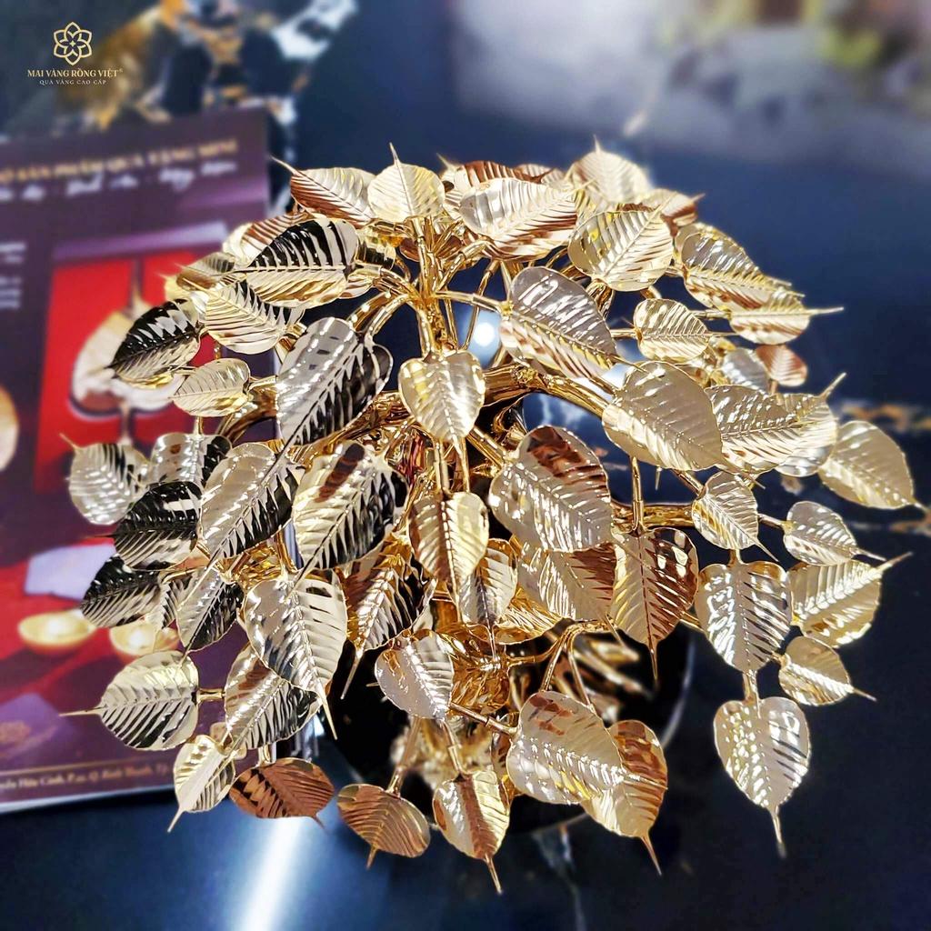 Cây Bồ Đề Bình An mạ vàng 24k cao 200mm