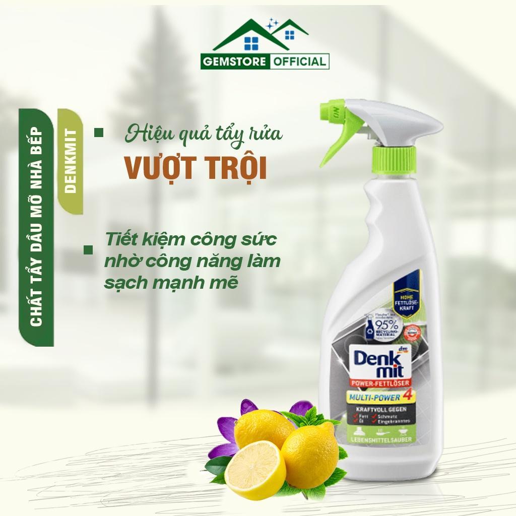 Chai Xịt Tẩy Rửa Dầu Mỡ Denkmit, Dung Dịch Tẩy Rửa Nhà Bếp Đa Năng, Dung Tích 750ml - Nhập Đức