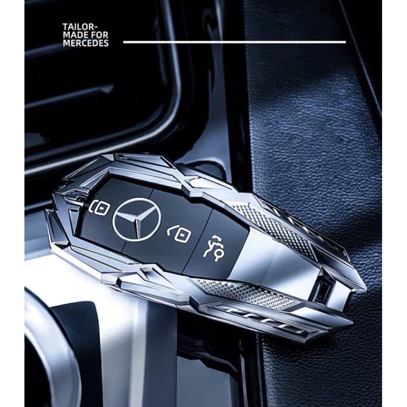 Ốp chìa khóa oto dành cho Mercedes chất liệu metal cao cấp, bảo vệ smartkey tuyệt đối, kiểu dáng sang trọng và hiện đại