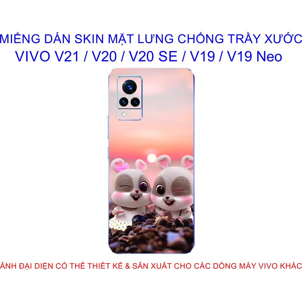 Miếng Dán Skin mặt lưng dành cho VIVO V21 / V20 / V20 SE / V19 / V19 Neo chống trầy xước