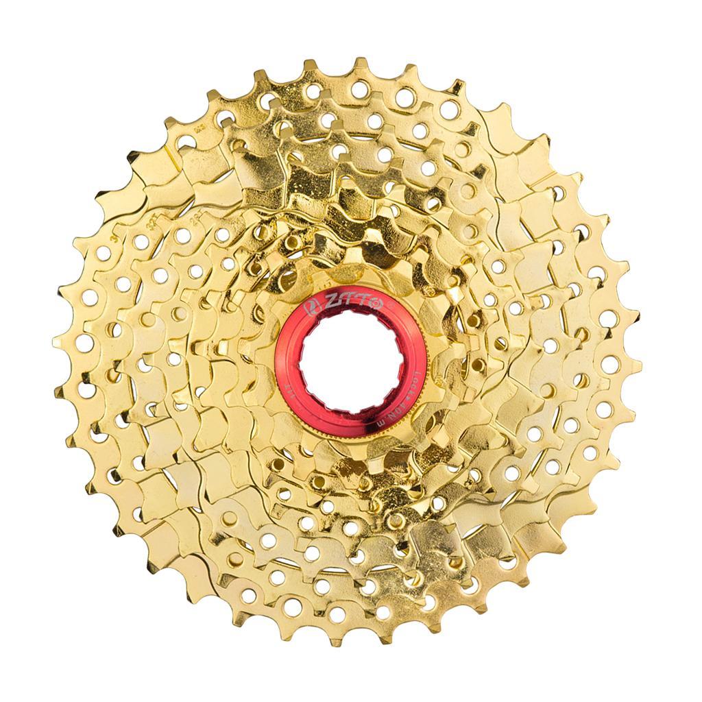 Bike Steel  Freewheel 9 Speed 11-36T  Flywheel Gold