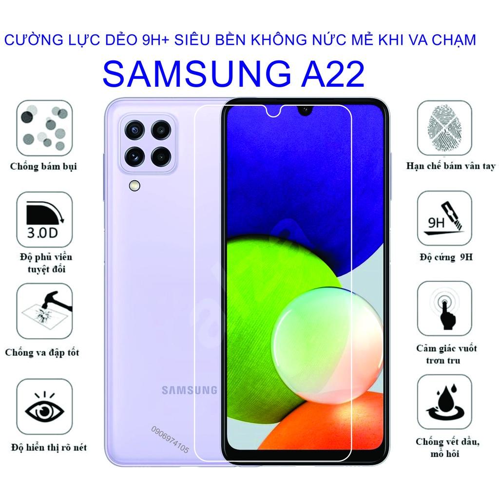 Cường lực dẻo dành cho SAMSUNG A22 Bảo vệ màng hình chống va đập chống trầy xước 