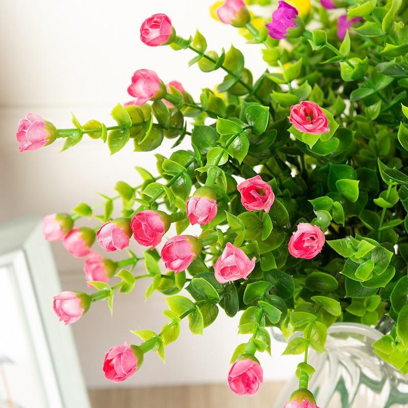 Nụ hoa hồng nhân tạo điểm bình trang trí kệ tủ, bàn trà tự nhiên giống thật decor phòng khách, phòng ngủ, nhà hàng
