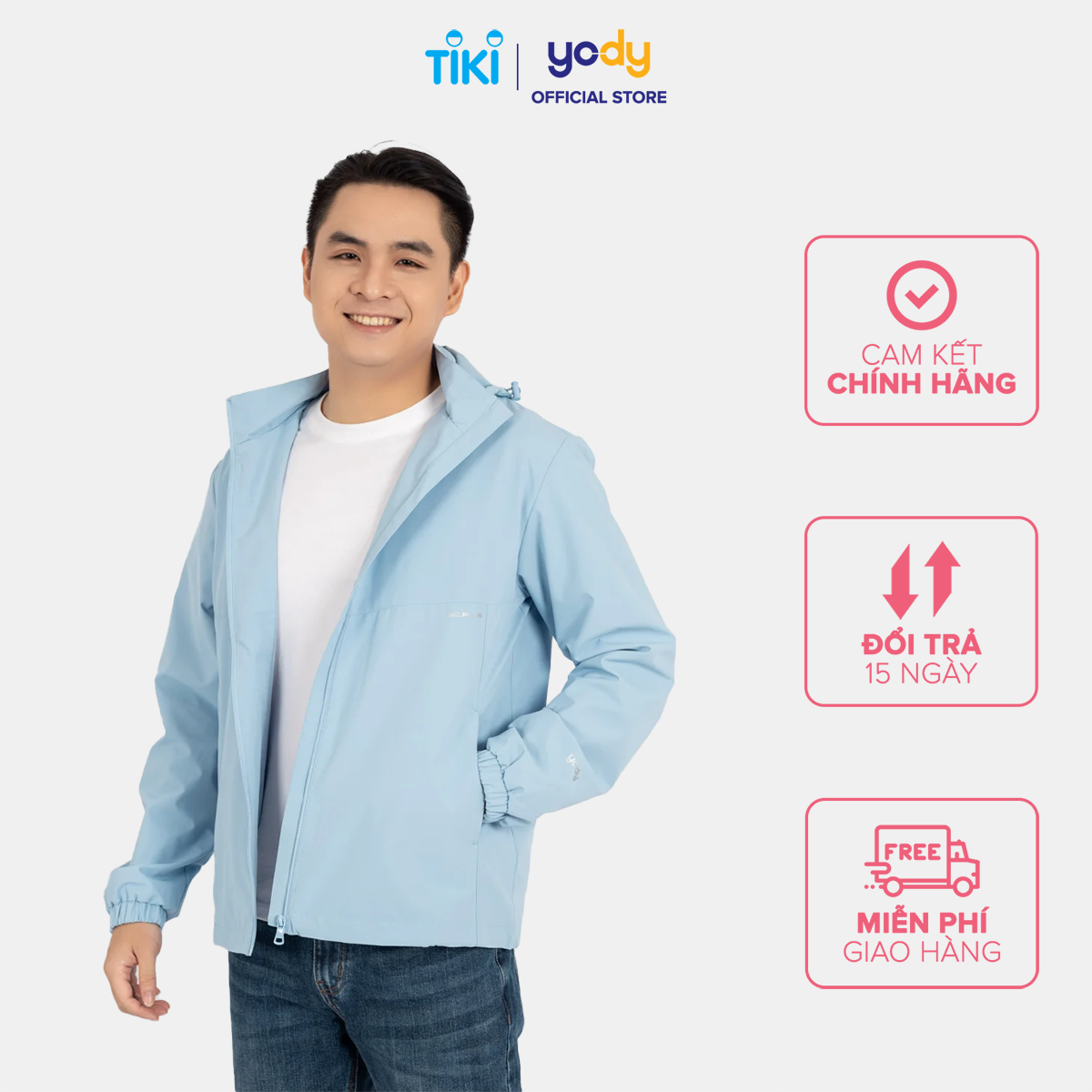 Mua Áo Khoác Gió Nam YODY 3C Plus cao cấp 2 lớp Cản gió, Cản bụi, Chống ngấm nước AKM5037 - Xanh trời - M tại YODY Official Store Mua Áo Khoác Gió Nam Yody 3C Plus Cao Cấp 2 Lớp Cản Gió, Cản Bụi, Chống Ngấm Nước Akm5037 - Xanh Trời - M Tại Yody Official Store