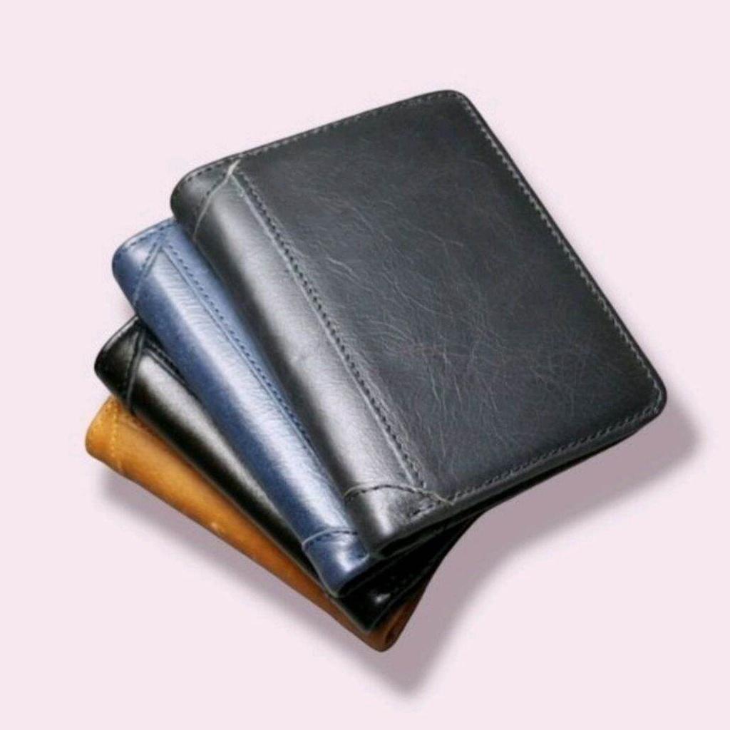 Bóp nam da sáp Mexico ví da Tuấn Minh cao cấp 100 % Leather dáng đứng nhỏ gọn