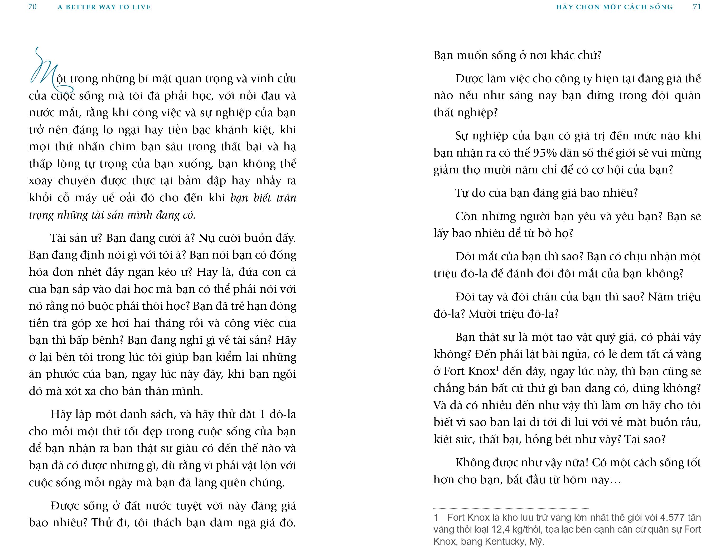 Sách Hãy Chọn Một Cách Sống (A Better Way To Live)