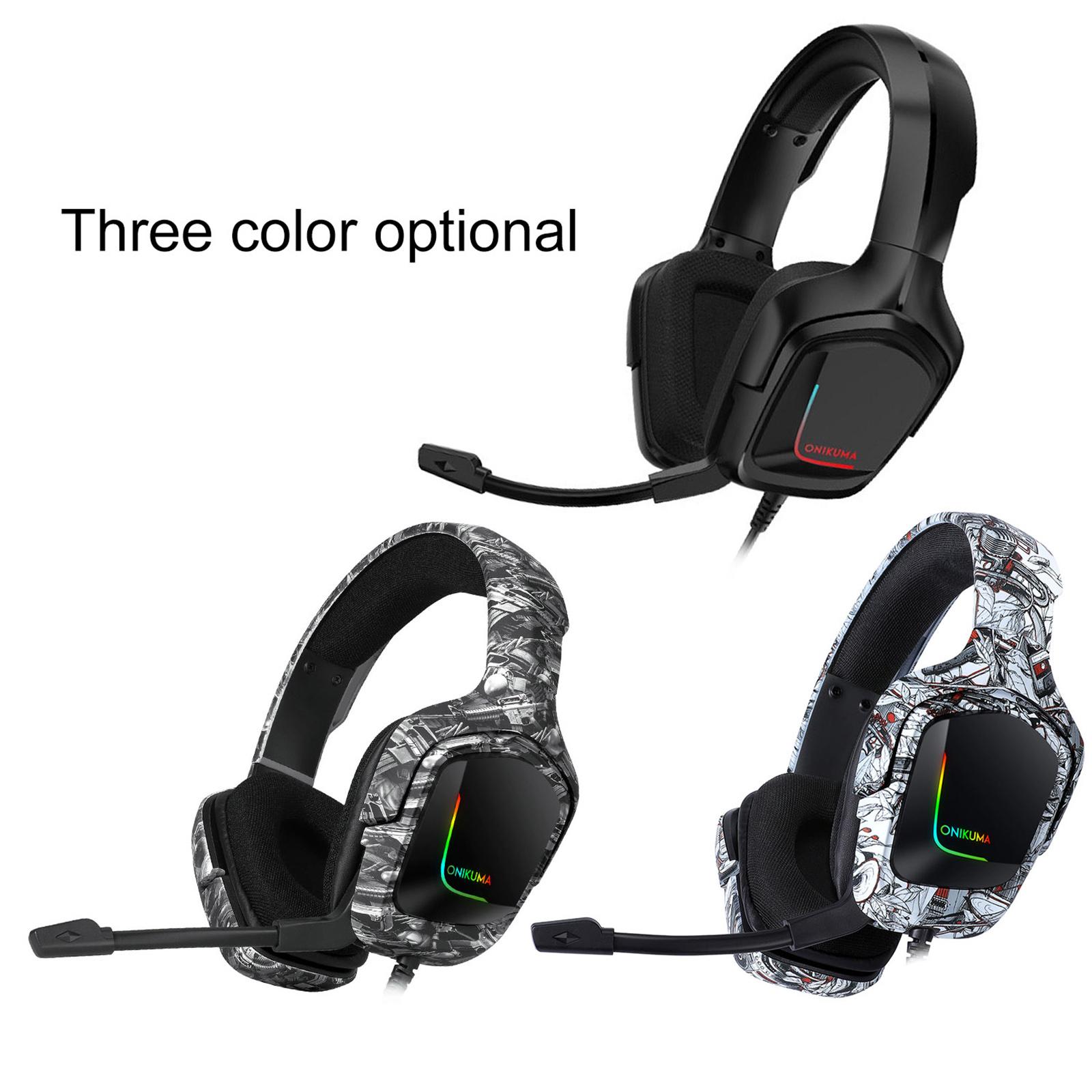 Tai nghe chơi game có dây 3,5 mm âm thanh vòm thể thao điện tử có mic điều khiển âm lượng ONIKUMA K20