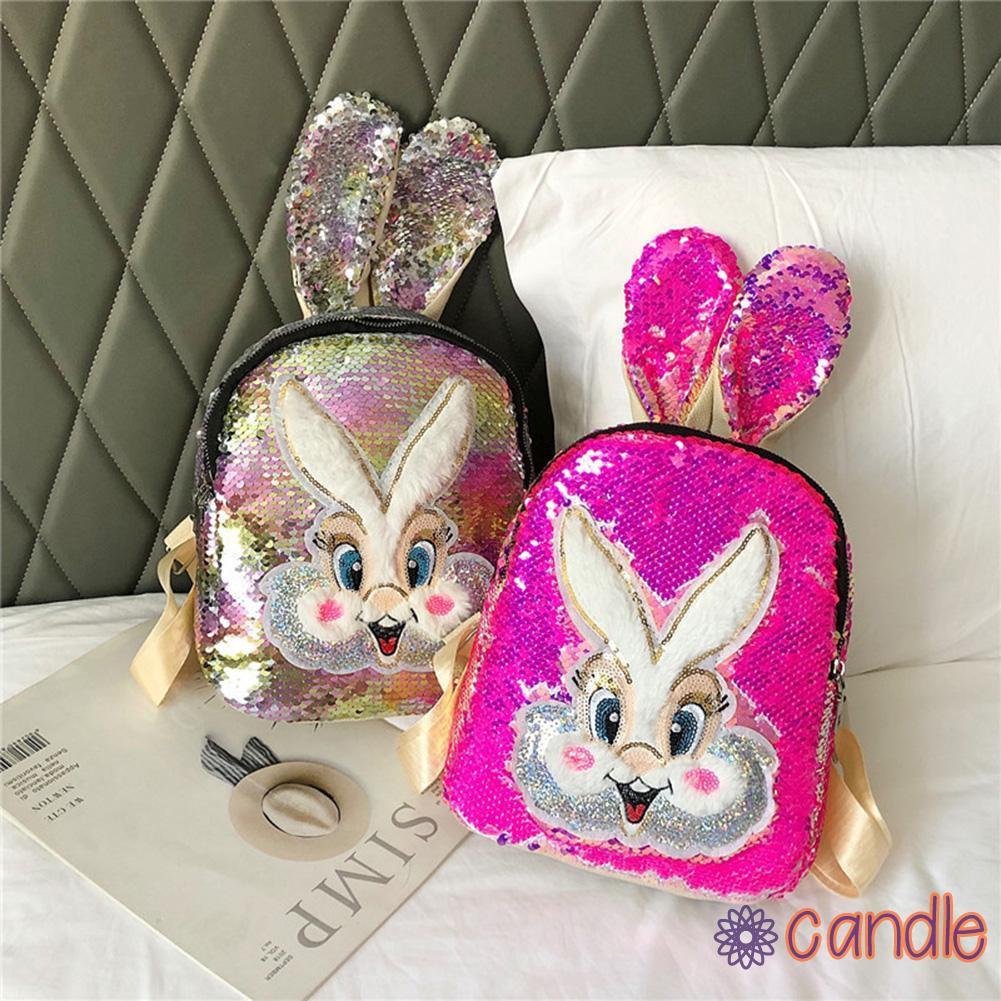 Ba Lô Tai Thỏ Lấp Lánh Đáng Yêu