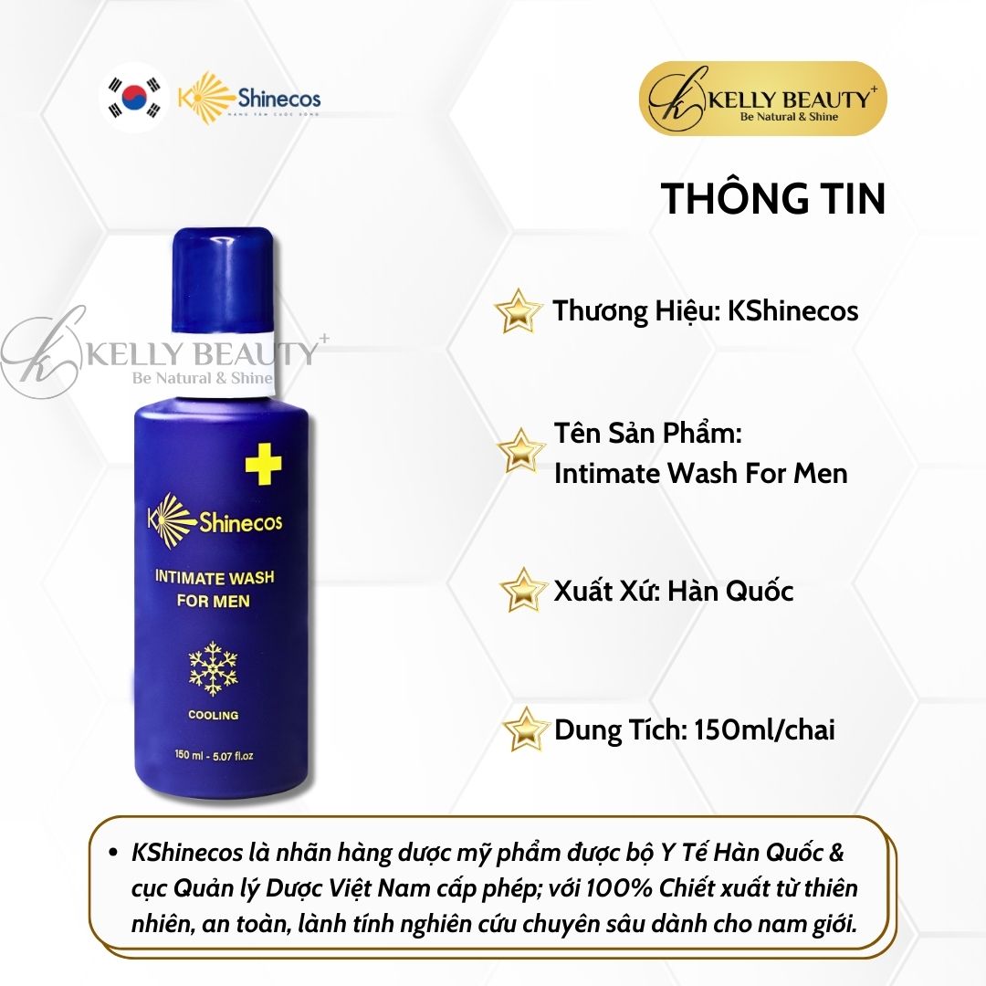 Dung Dịch Vệ Sinh Cho Nam KShinecos Intimate Wash For Men | Kelly Beauty