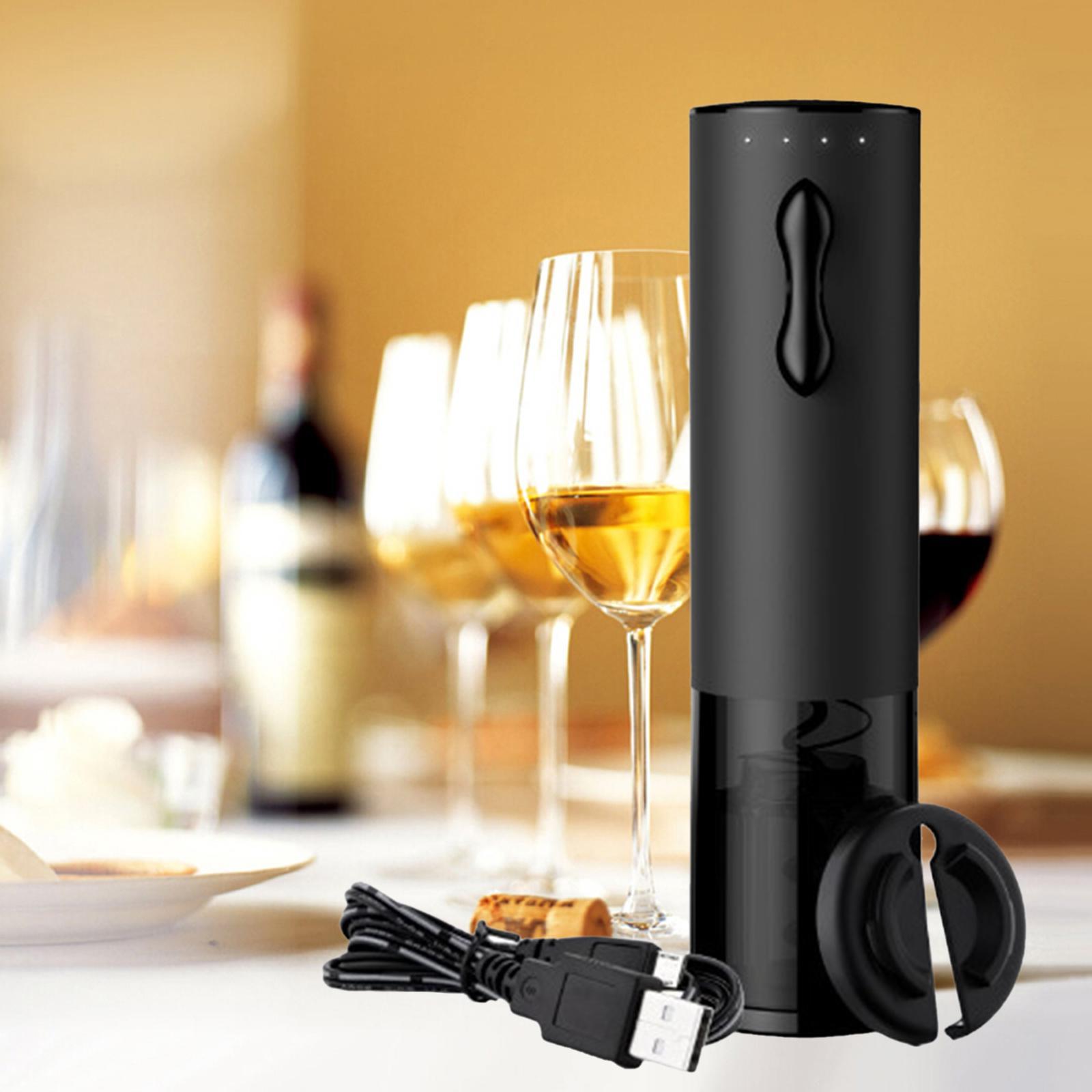 Gift Set, Stainless Steel Electric Bottle Opener/ Pourer/Vacuum