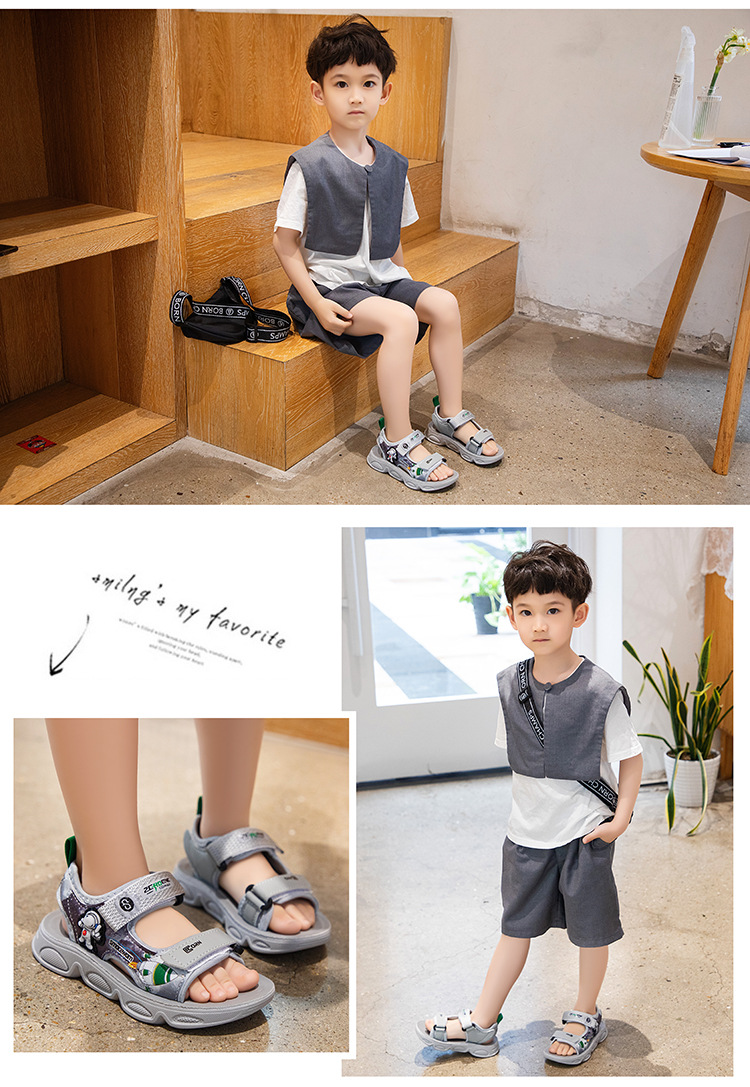 Giày Sandal quai hậu cho bé trai, thể thao siêu nhẹ, chống trơn trượt – GSD9051