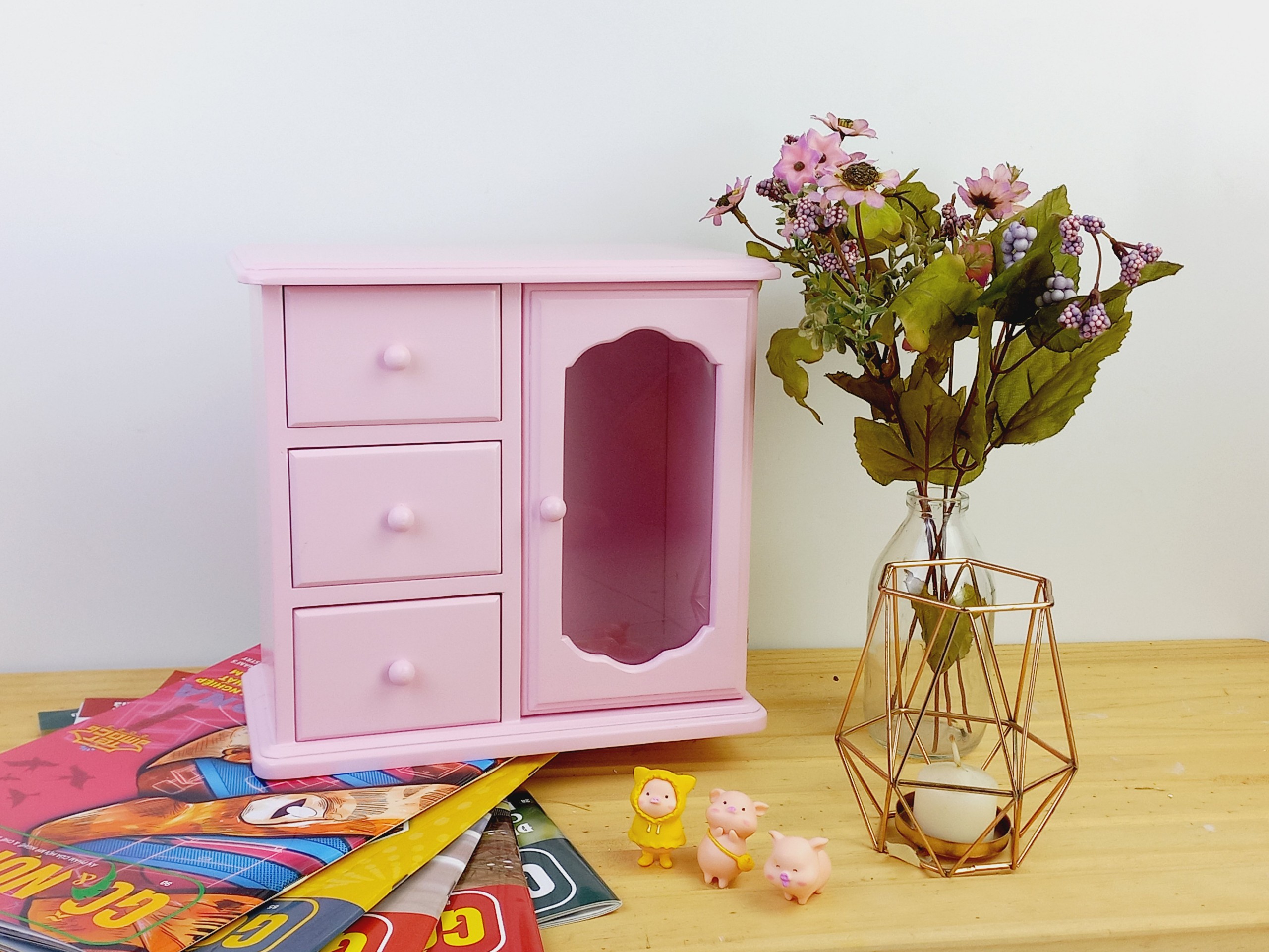 Hộp Nữ Trang Gỗ Nhiều Màu, Hộp Đa Năng 25x13 cm Xinh Xắn Tinh Tế - Hàng VN Xuất Khẩu