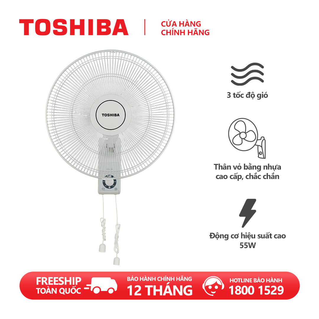 Quạt Treo Tường Toshiba F-AWZ50VN(H) - Xám - Hàng chính hãng