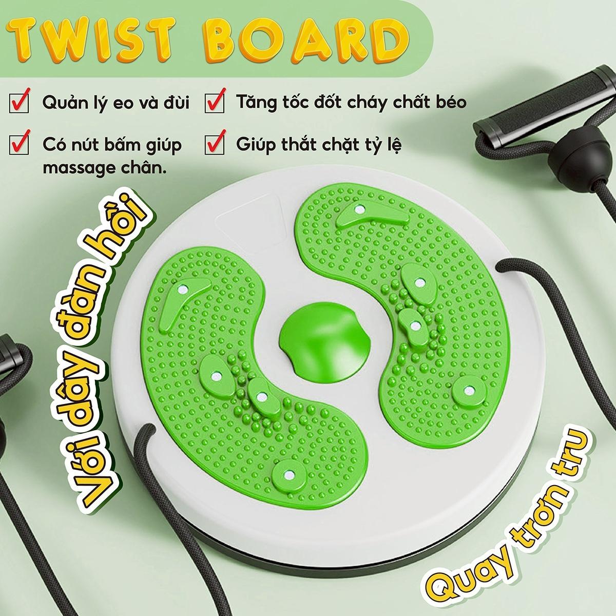 Đĩa Xoay Eo 3001R Massage Chân Tập Thể Dục 360 Độ Chất Liệu Nhựa Cao Cấp ( Màu ngẫu nhiên)-  Hàng Chính Hãng
