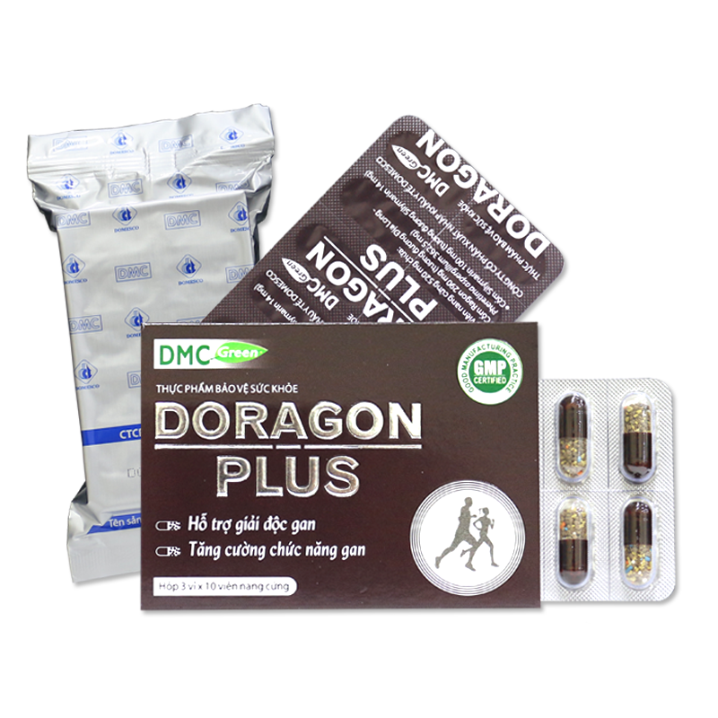 Viên Uống DORAGON PLUS Domesco Hộp 30 viên - Hỗ Trợ Mát Gan Giải Độc, Tăng Cường Chức Năng Gan