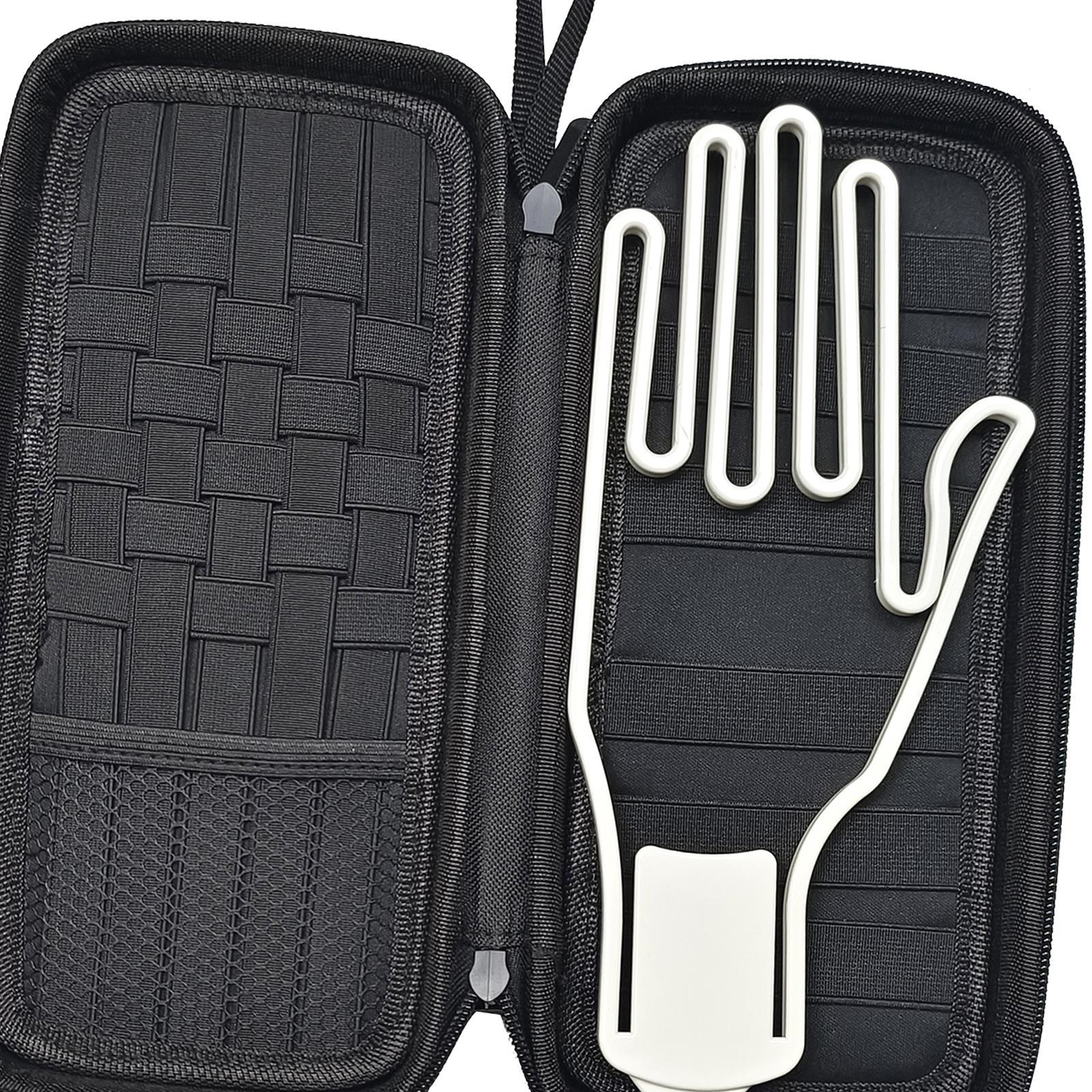 Golf Gloves Holder Golf Glove Case Organizer with Attachable Glove Former Golf Accessories Hard Case Glove Caddie for Phone Ball Markers Tees