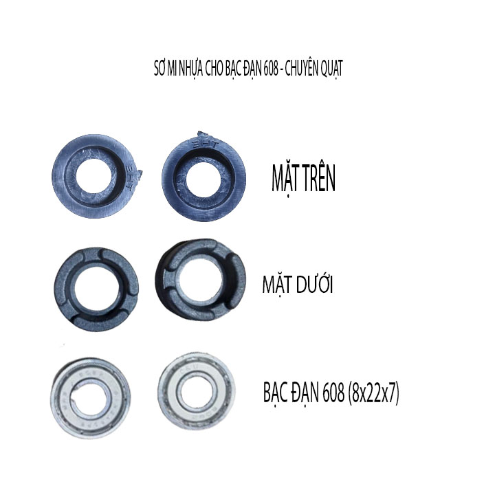 Sơ Mi Nhựa - Bạc Đạn 608 Chuyên Quạt - Hàng Chính Hãng - Bạc Đạn 608