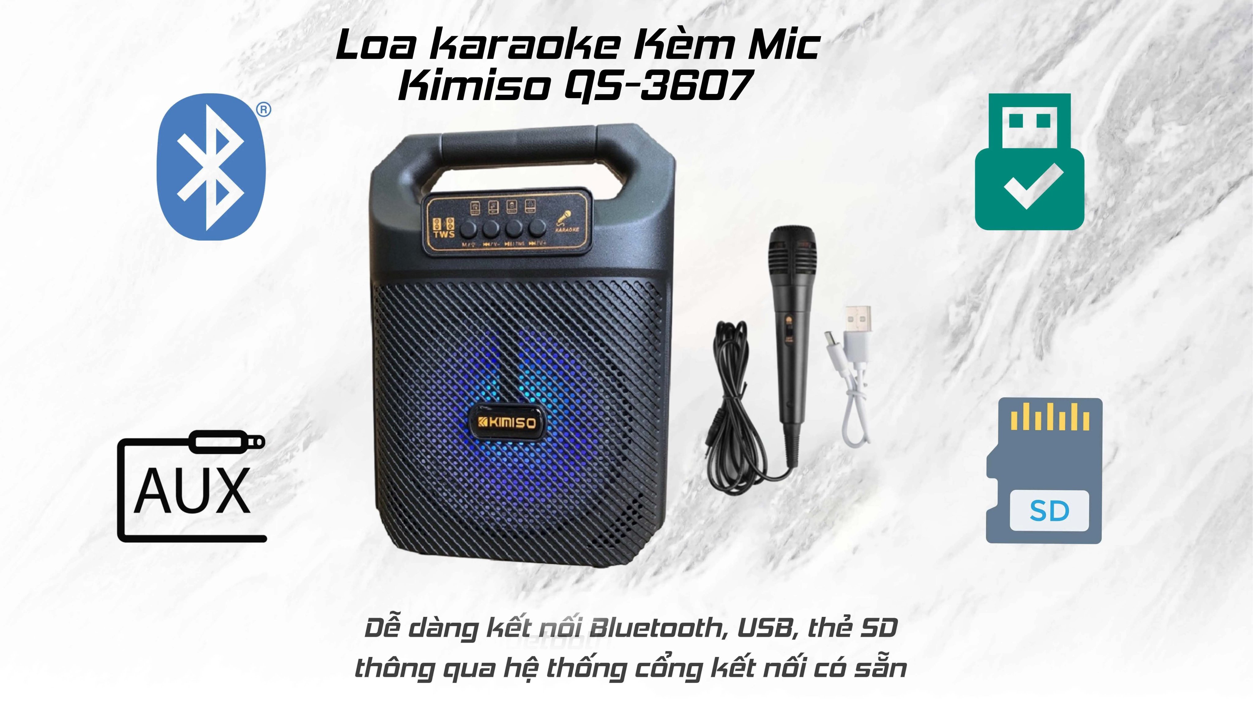 Loa karaoke Kèm Mic Kimiso QS-3607