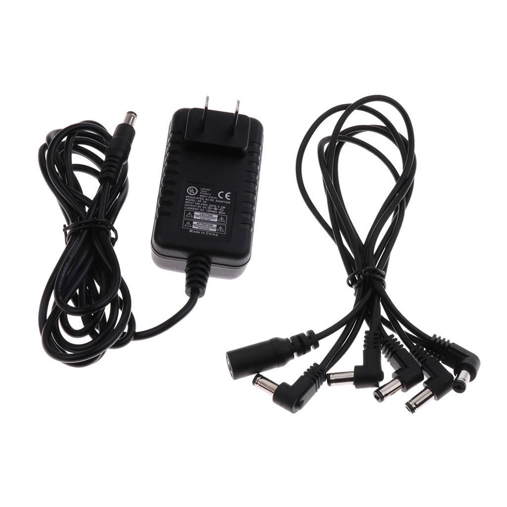Guitar Effects Power Supply Adapter Charger with  Cable US Plug