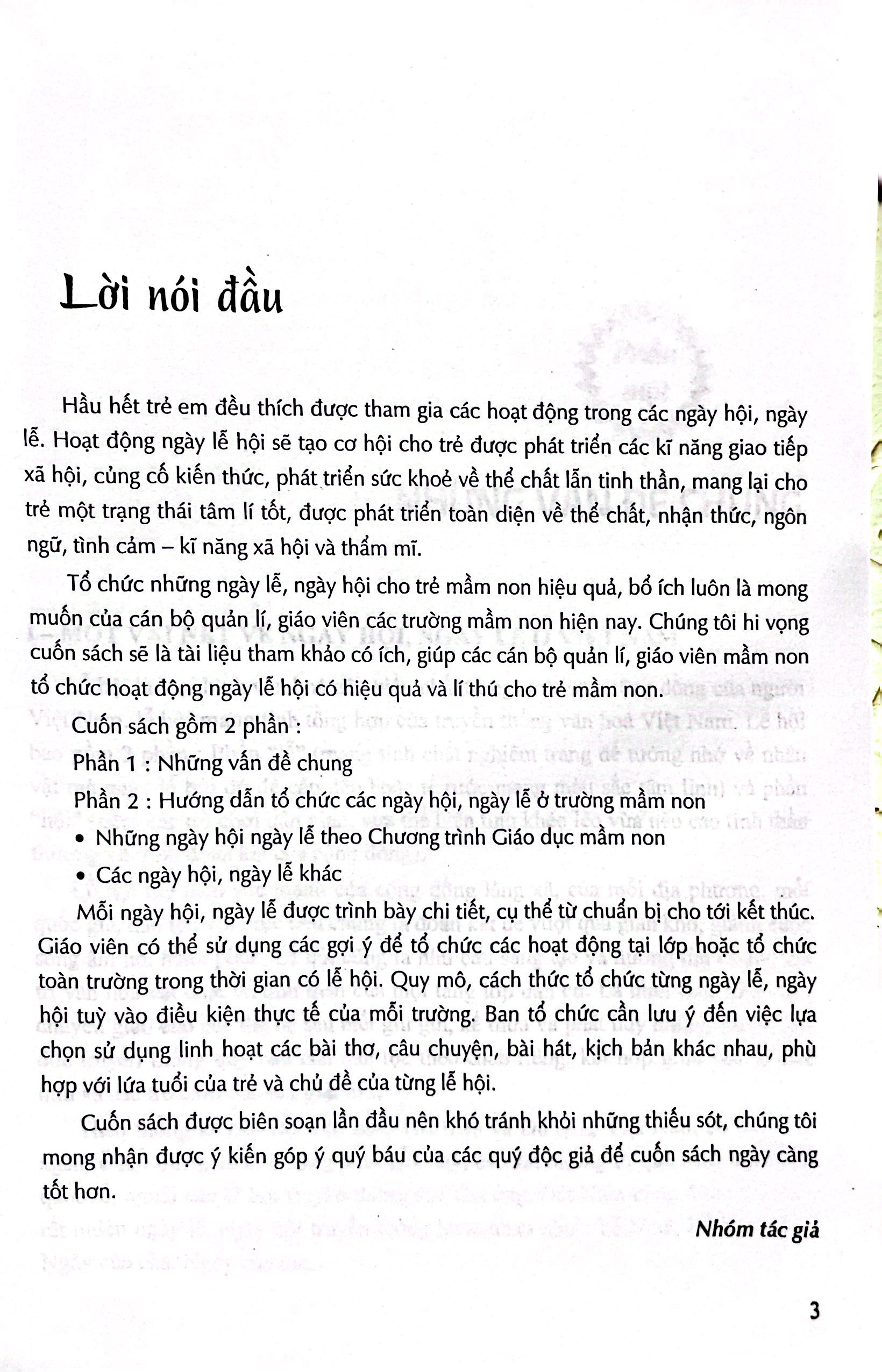 Hướng dẫn tổ chức các ngày hội, ngày lễ ở trường mầm non