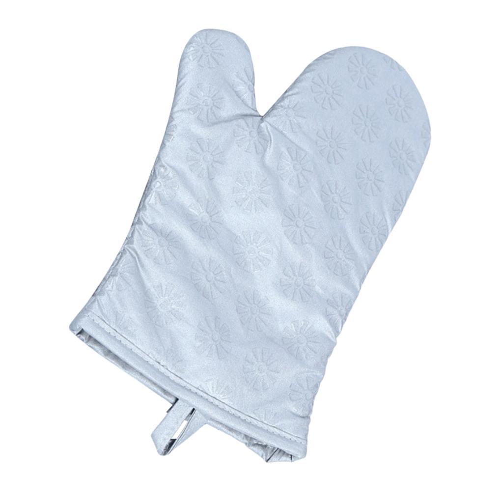 Resistant Silicone Oven Mitts With Non- Oven Gloves For Cooking -Gray