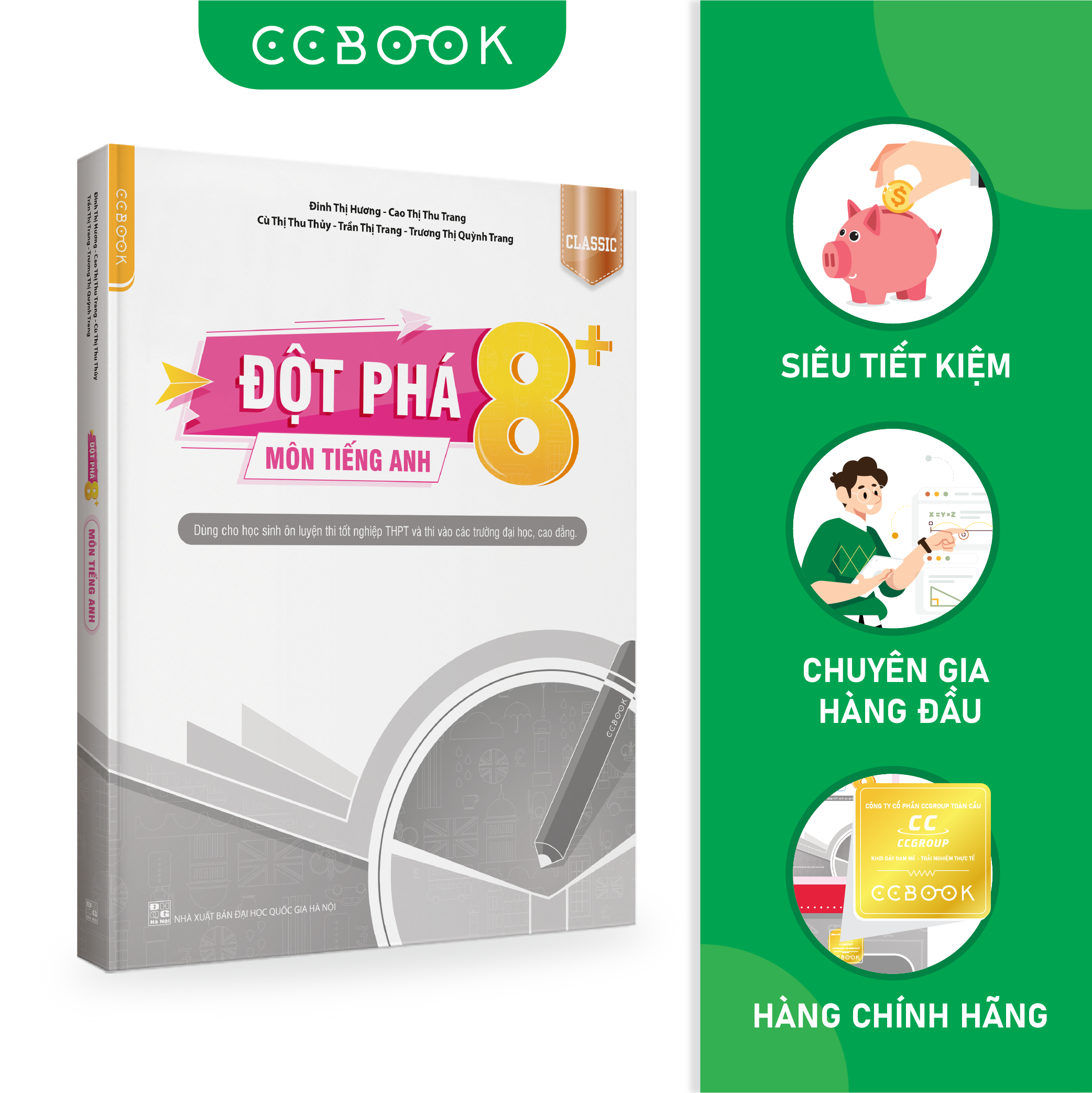 Sách - Đột phá 8+ môn Tiếng Anh Classic - Ôn thi đại học, THPT quốc gia - Siêu tiết kiệm - Chính hãng CCbook