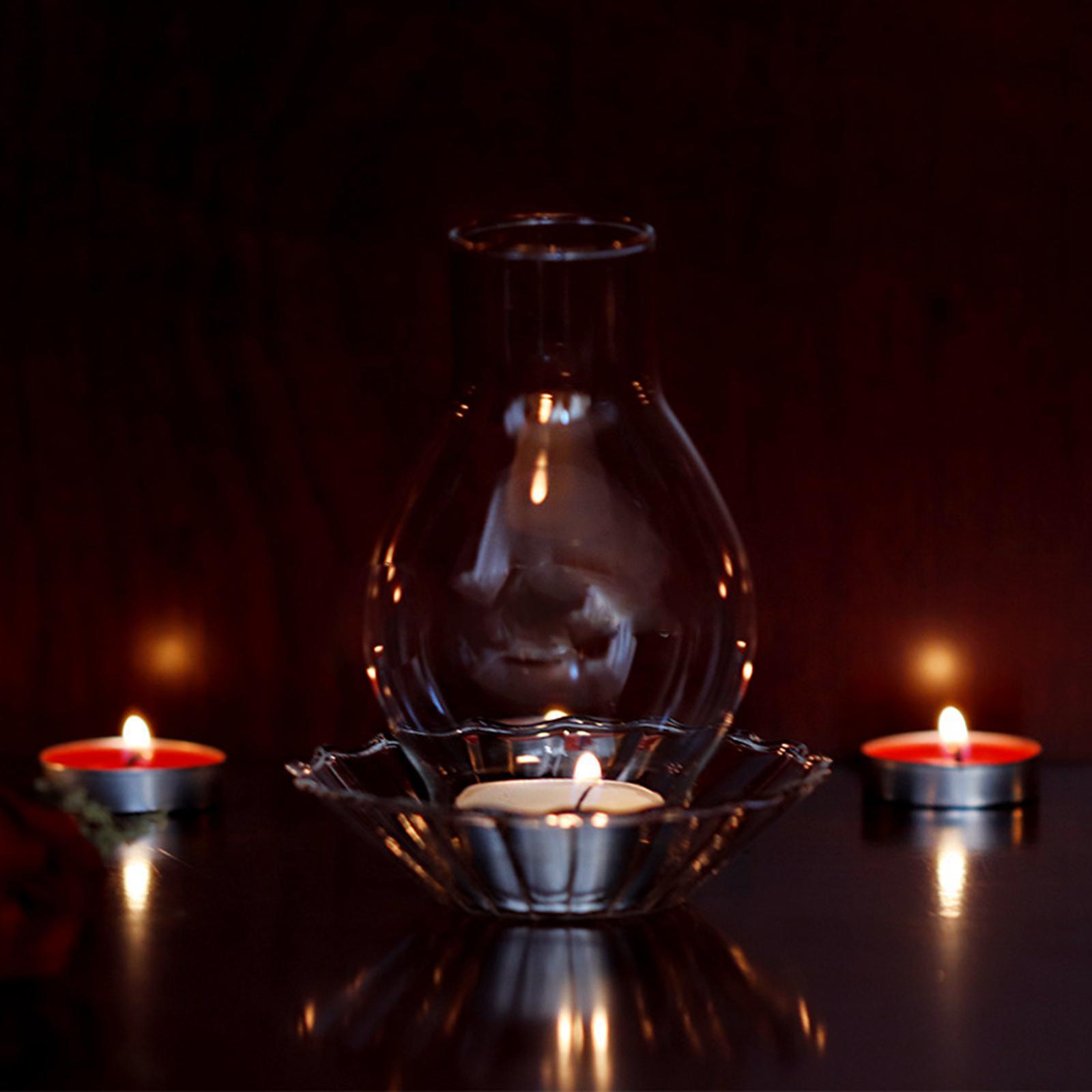 Glass Candle Holder Candle  for Home Pillar Votive Tealight Floating Candle Decor
