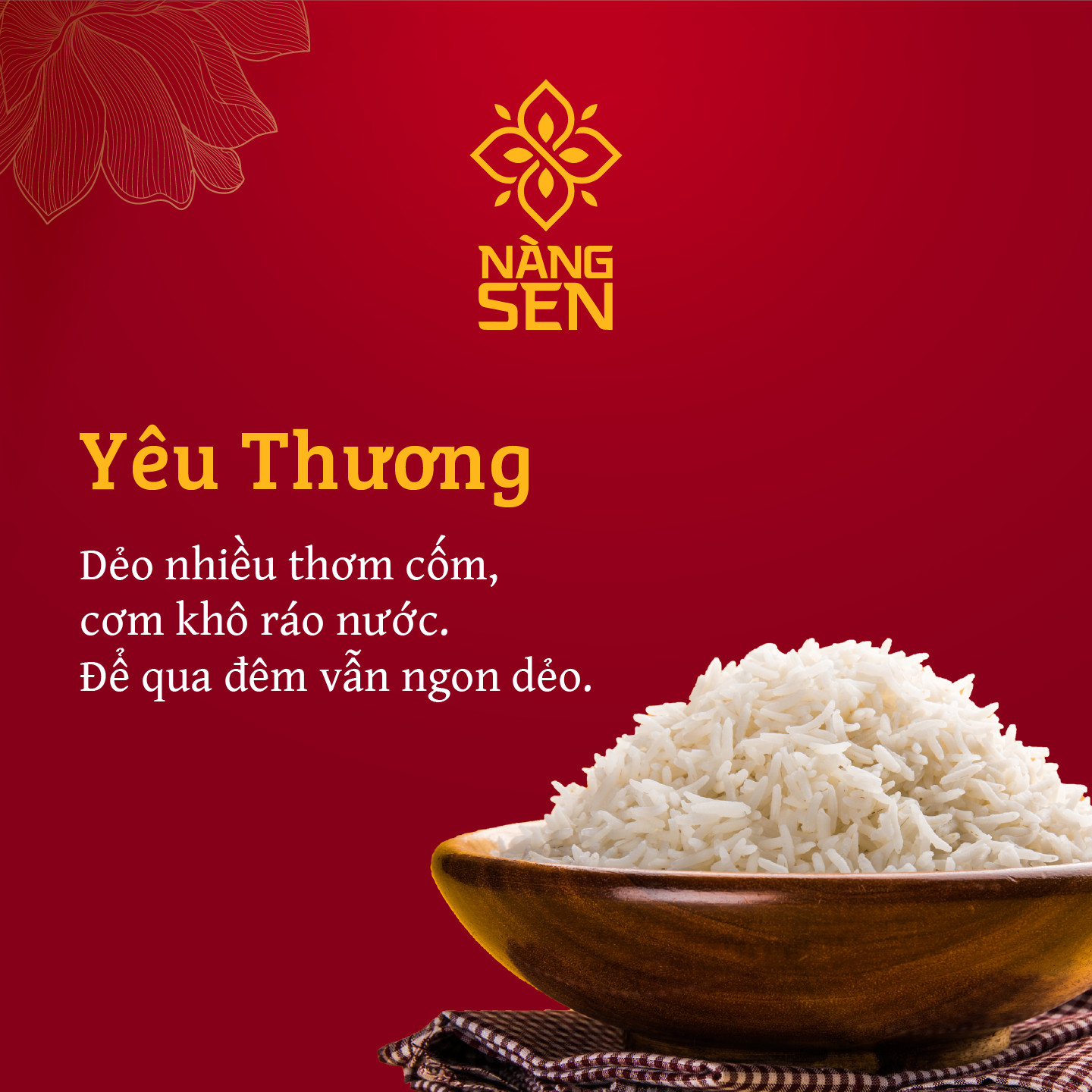 Gạo thơm thượng hạng - Nàng Sen Yêu Thương