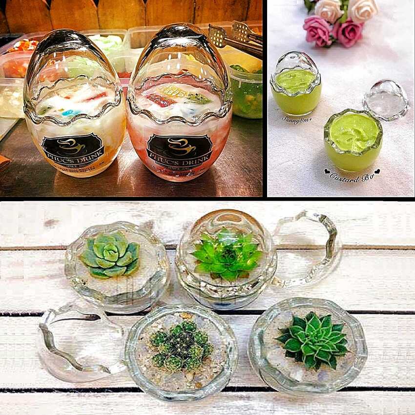Hũ Làm Bánh Plan hình Quả Trứng 60ML (1 cái) – Hũ Thủy Tinh Nhỏ cực dày, cường lực, chịu nhiệt, siêu trong – Hủ Gia Vị đẹp