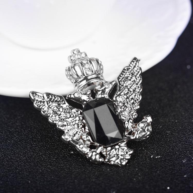 2pcs Crown Eagle Men Shirt Suit Collar Clip Shirt Brooch Pin Accessory Gift