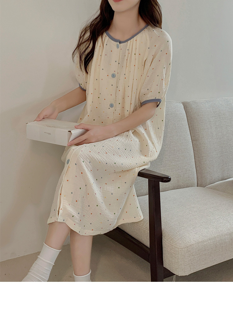Váy Đầm Bầu Sau Sinh Có Khe Mở Cho Con Bú Chất Liệu Cotton