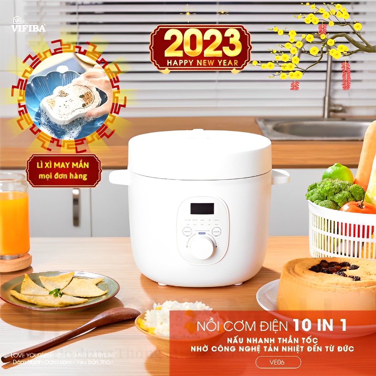 Nồi cơm điện 10IN1 mini thông minh cao cấp Homea2z, dung tích 2L, nồi cơm điện nấu cơm ngon, siêu nhanh, siêu bền