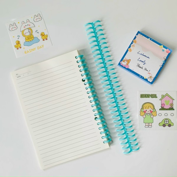 Thanh binder  nhựa cao cấp đường kính 12mm phụ kiện sổ còng planner nhật ký Lalunavn-B104