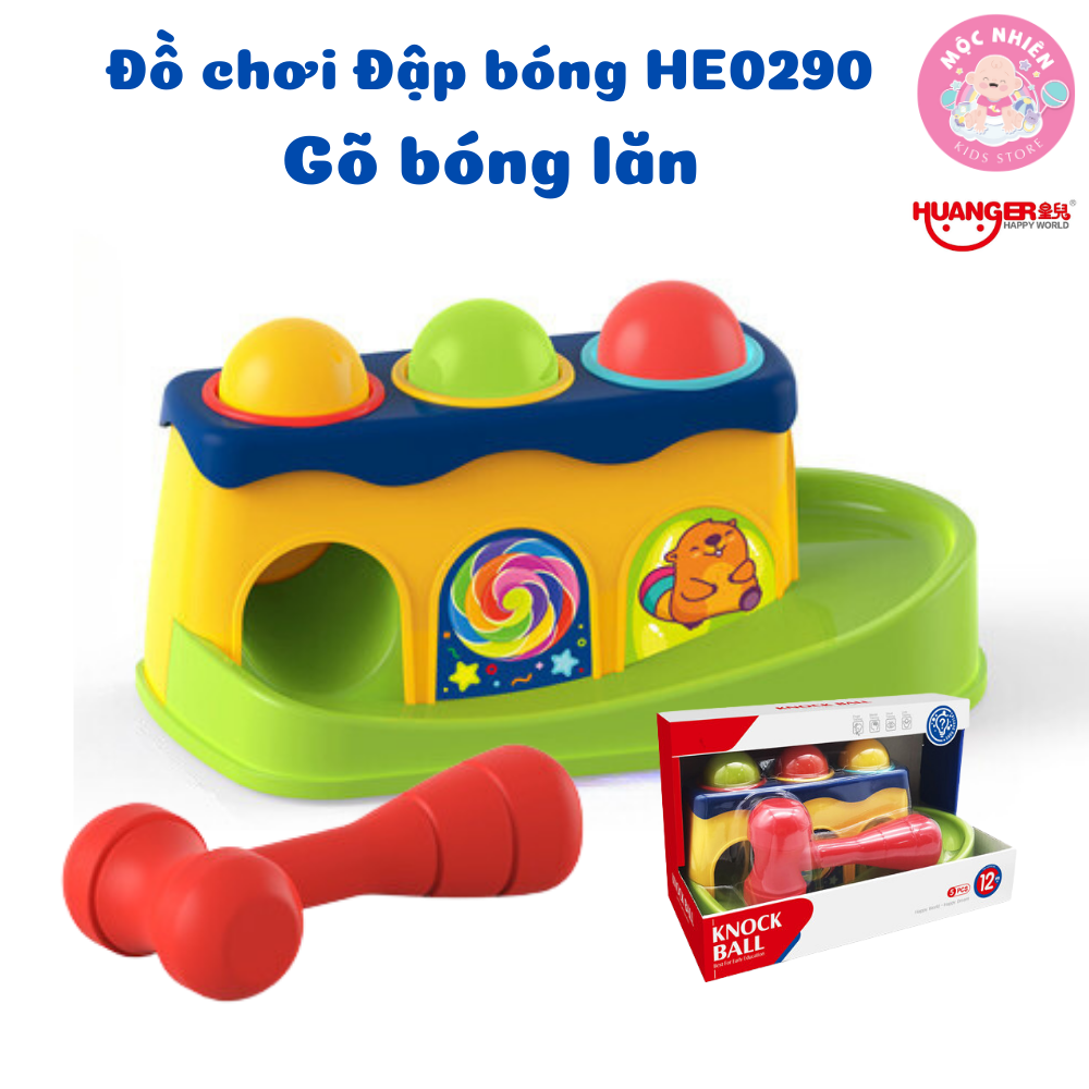 Đồ Chơi Sơ Sinh - Đập Bóng HUANGER Knock Ball HE0290 - Gõ Bóng Lăn Cho Bé Từ 12 Tháng Tuổi