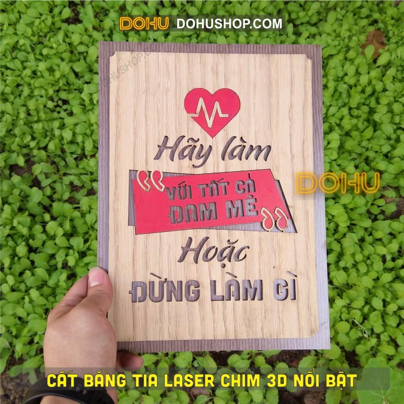 Tranh Văn Phòng Tạo Động Lực DOHU204: “Hãy làm với tất cả đam mê hoặc đừng làm gì” - Phong cách Vintage