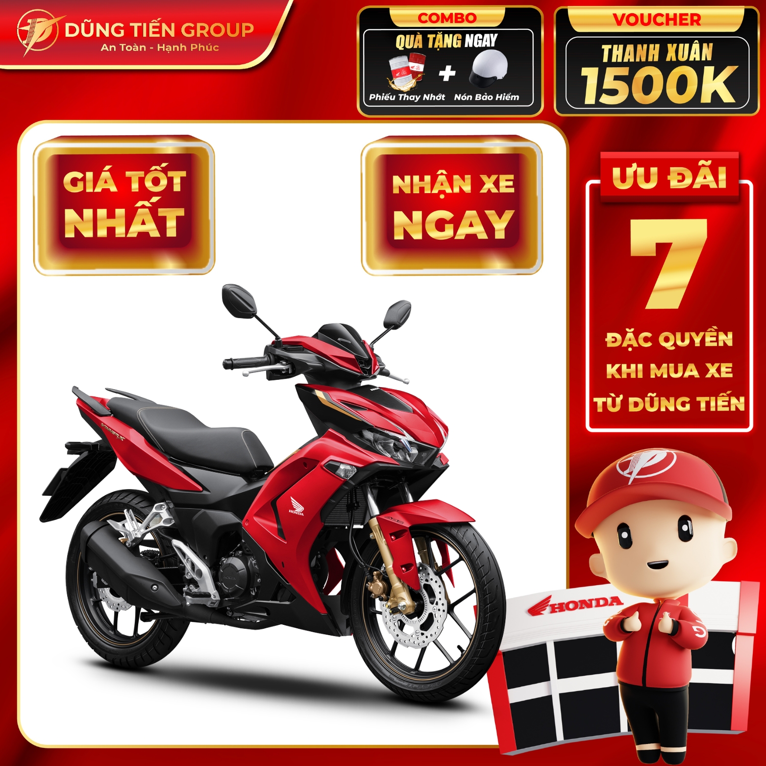 Xe Máy Honda Winner X 2024 Phiên Bản Đặc Biệt -  Đỏ Đen