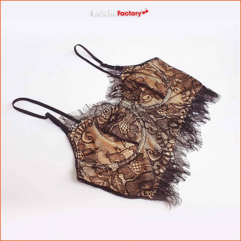 Bralette croptop sexy phối màu vàng đen N09