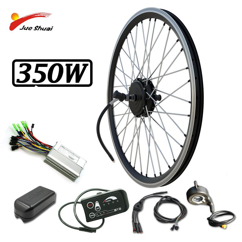 Bộ dụng cụ xe đạp điện miễn phí vận chuyển 36V 350W Bộ xe đạp điện Ebike Color: 27.5inch front LCD