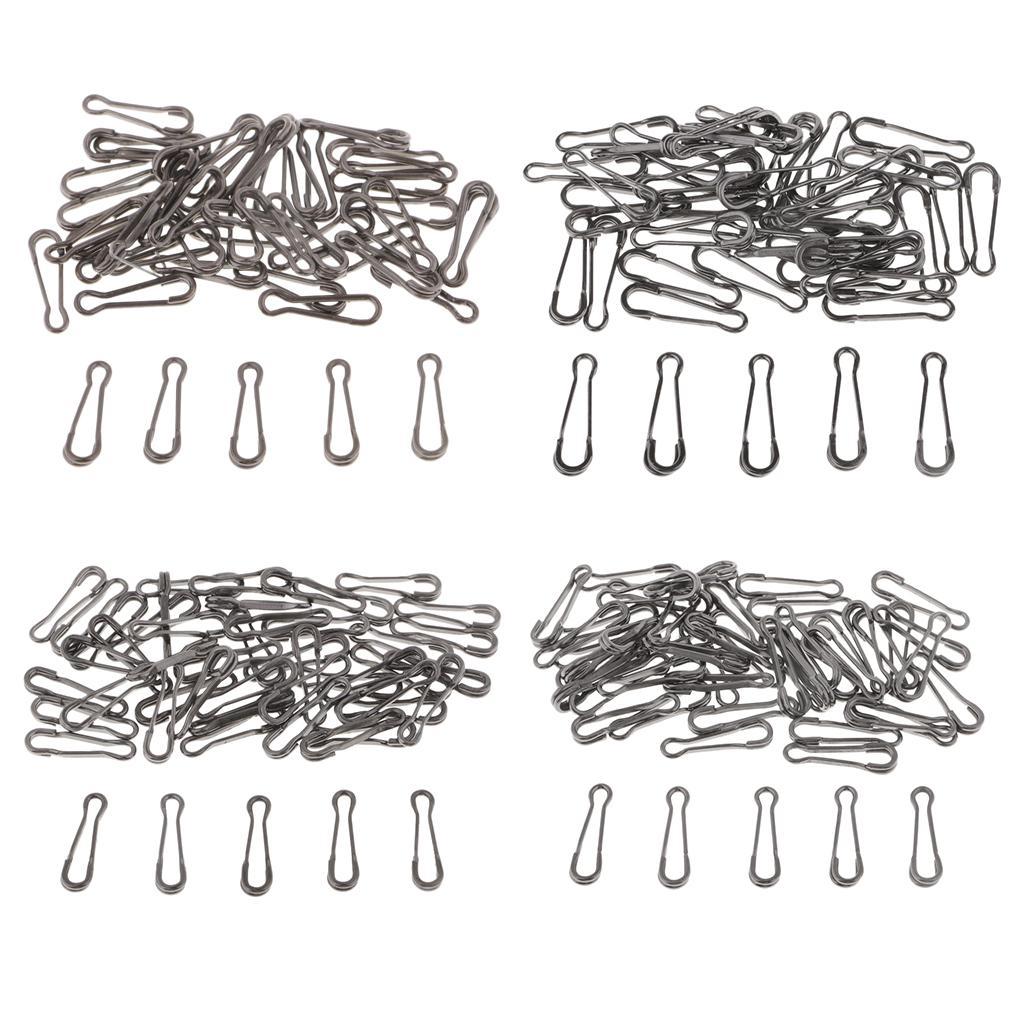 200x Fishing Quick Change Hawaiian Snaps Swivels Baits Lures Clip Link 20mm