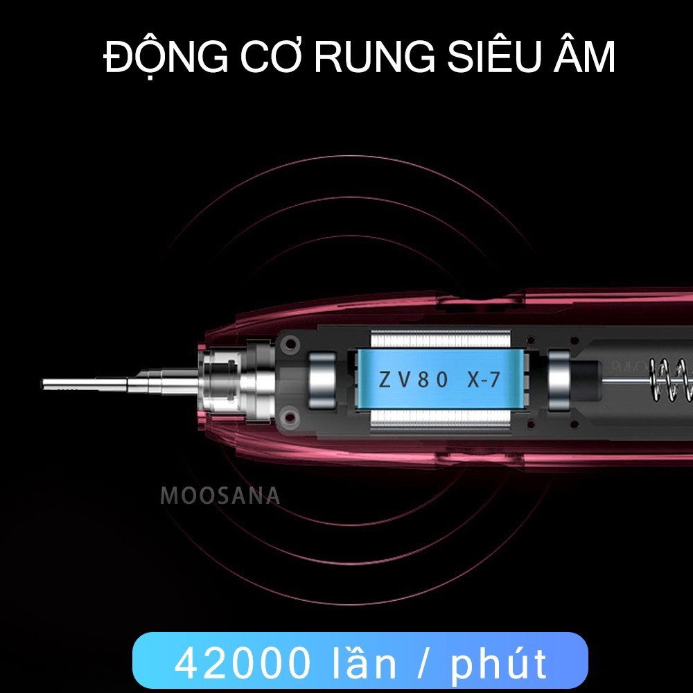 Bàn chải điện tự động đánh răng Sonic X7 KÈM 3 ĐẦU BÀN CHẢI - Công nghệ sạc 1 lần dùng 1 tháng - Phù hợp mọi lứa tuổi từ trẻ em đến người cao tuổi , an toàn bảo vệ nướu