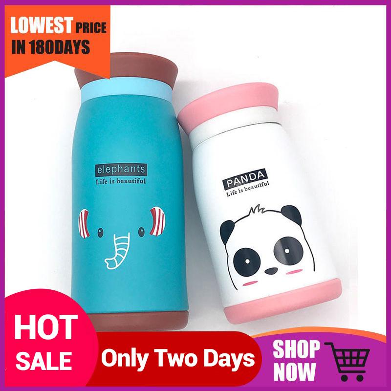 Hàng Mới 250Ml/350Ml Hoạt Hình Giữ Nhiệt Màu Bình Thép Không Gỉ Thermocup Hút Chân Không Nhiệt Ngộ Nghĩnh Sinh Nhật Cặp Đôi tặng Kid